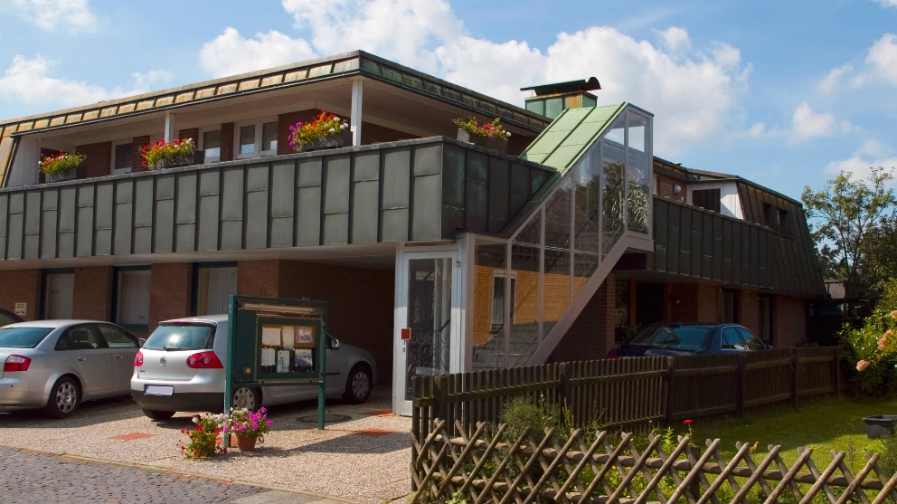 Sicht auf das Ferienhaus Godewind in Duhnen bei Cuxhaven