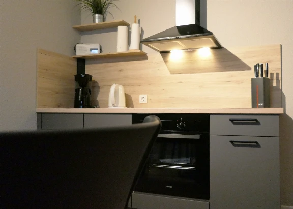 Küche in der Ferienwohnung 6 im Haus Godewind