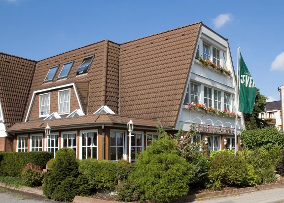 Sicht auf das Duhner Landhaus im Sahlenburger Weg in Duhnen bei Cuxhaven
